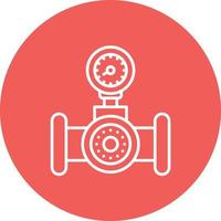 Pressure Checking Line Circle Background Icon vector