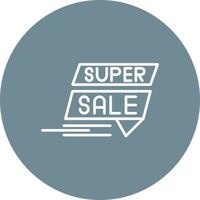 Super Sale Line Circle Background Icon vector