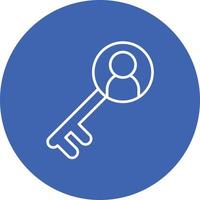 Key Accounts Line Circle Background Icon vector