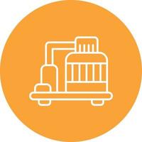 Grinder Pump Line Circle Background Icon vector