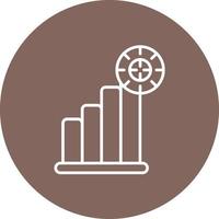 Challenges Line Circle Background Icon vector