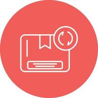 Return Line Circle Background Icon vector