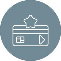 Earn Reward Points Line Circle Background Icon vector