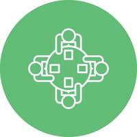 Board Of Directors Line Circle Background Icon vector