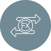 icono de fondo de círculo de línea de forex vector