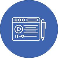 Post Script Line Circle Background Icon vector