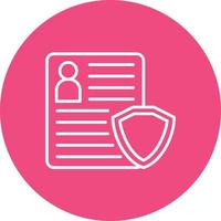 Security Upgrade Line Circle Background Icon vector