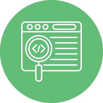 Meta Data Line Circle Background Icon vector