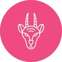 Antilope Line Circle Background Icon vector