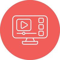 Teaser Line Circle Background Icon vector