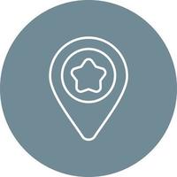 Positioning Line Circle Background Icon vector
