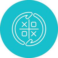 Adaptable Tactics Line Circle Background Icon vector