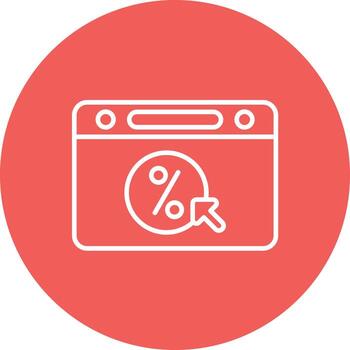 haga clic en el icono de fondo del círculo de la línea de tasa vector