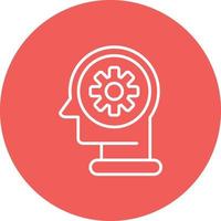 Knowledge Line Circle Background Icon vector