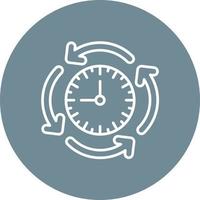 Cycle Time Line Circle Background Icon vector