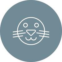Seal Line Circle Background Icon vector