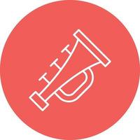 Trumpet Line Circle Background Icon vector