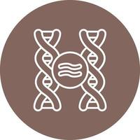 Genetic Comparation Line Circle Background Icon vector