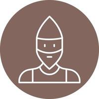 Dwarf Line Circle Background Icon vector