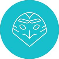 Snowy Owl Line Circle Background Icon vector