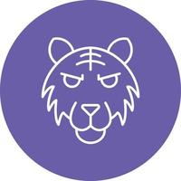 Tiger Line Circle Background Icon vector