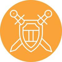 Coat Of Arms Line Circle Background Icon vector