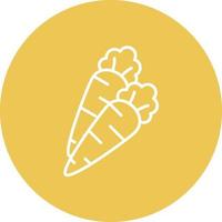 Carrots Line Circle Background Icon vector