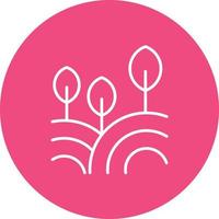 Farm Line Circle Background Icon vector