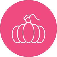 Pumpkin Line Circle Background Icon vector