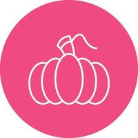 icono de fondo de círculo de línea de calabaza vector