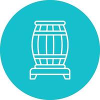 Barrel Line Circle Background Icon vector