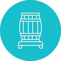 Barrel Line Circle Background Icon vector