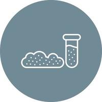 Soil Sampling Line Circle Background Icon vector
