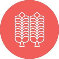 Wheat Line Circle Background Icon vector