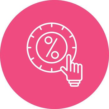 haga clic en el icono de fondo del círculo de la línea de tasa vector