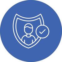 Authenticity Line Circle Background Icon vector