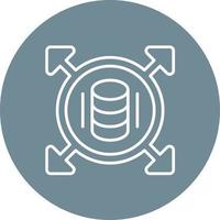 Data Driven Line Circle Background Icon vector