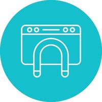 Lead Generation Line Circle Background Icon vector