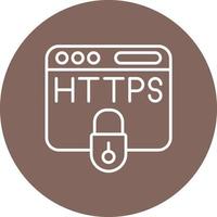 Https Line Circle Background Icon vector