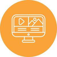 Video Editor Line Circle Background Icon vector