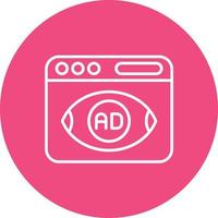 Impressions Line Circle Background Icon vector
