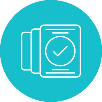 Version Control Line Circle Background Icon vector
