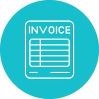 Invoice Line Circle Background Icon vector