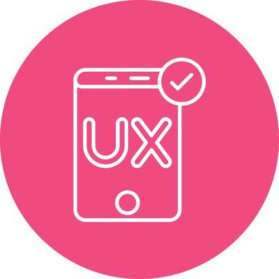 User Experience Line Circle Background Icon