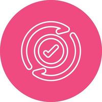 Iteration Line Circle Background Icon vector