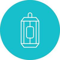 Can Line Circle Background Icon vector