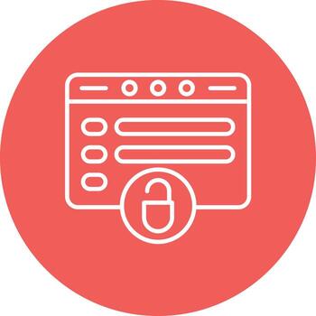 Open Source Line Circle Background Icon vector