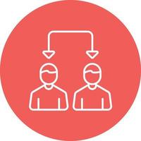 Conflict Of Interest Line Circle Background Icon vector