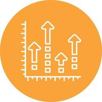 Market Prediction Line Circle Background Icon vector
