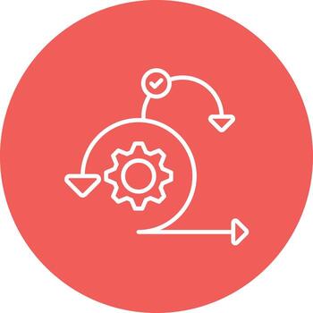 icono de fondo de círculo de línea de sprint vector